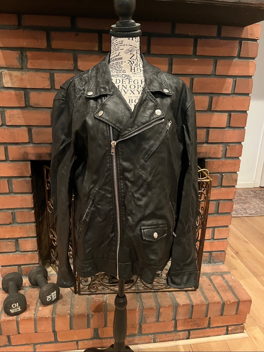 Obey Unisex Black Bomber Jacket with Red Lining